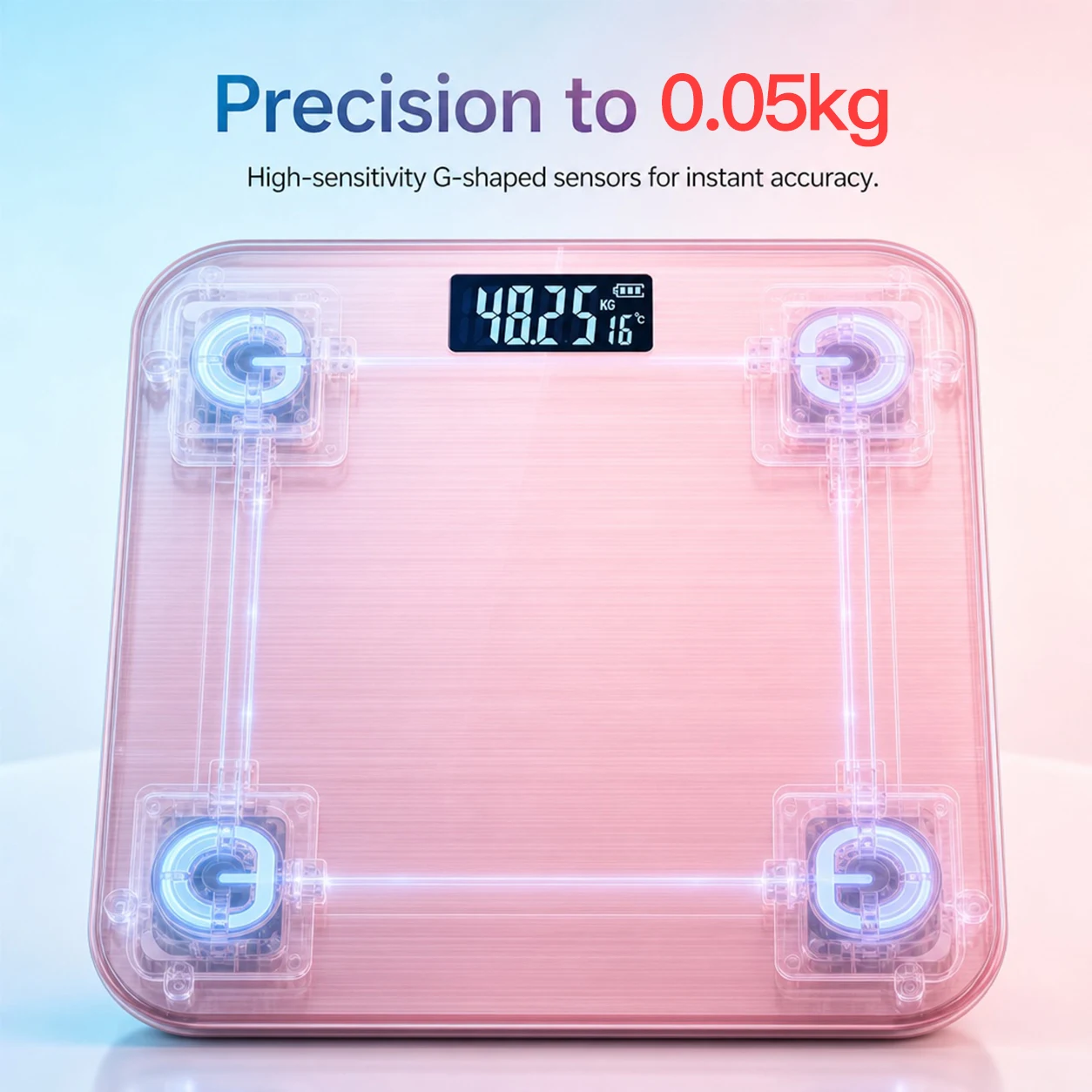 High Precision, Digital Weight Scale, Household Body Scale, Thick Tempered Glass LCD Bathroom Scale, Weight Loss Scale