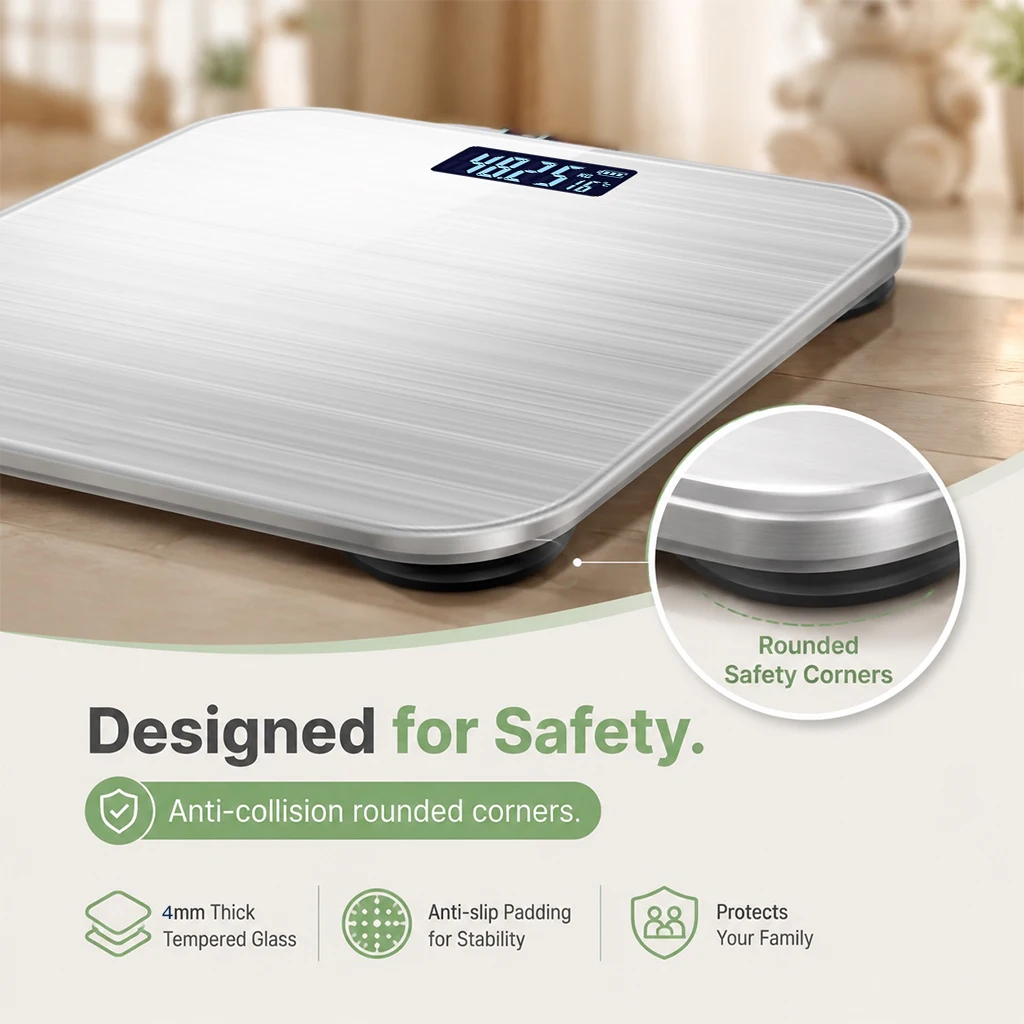 High Precision, Digital Weight Scale, Household Body Scale, Thick Tempered Glass LCD Bathroom Scale, Weight Loss Scale
