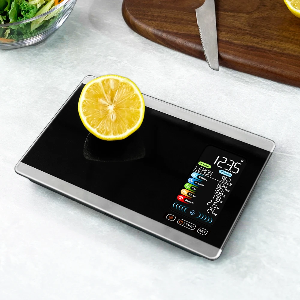 Tempered Glass Kitchen Scale 5kg/11lb Food Nutritional Digital Kitchen Scale Rechargeable Weighing Multi-Unit Food Scales