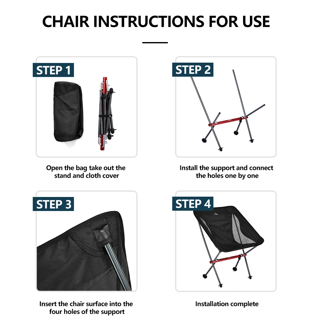 Outdoor Folding Chair Tourist Camping Table Fishing Beach Longue Chair for Relaxing Foldable Leisure Travel Furniture Picnic