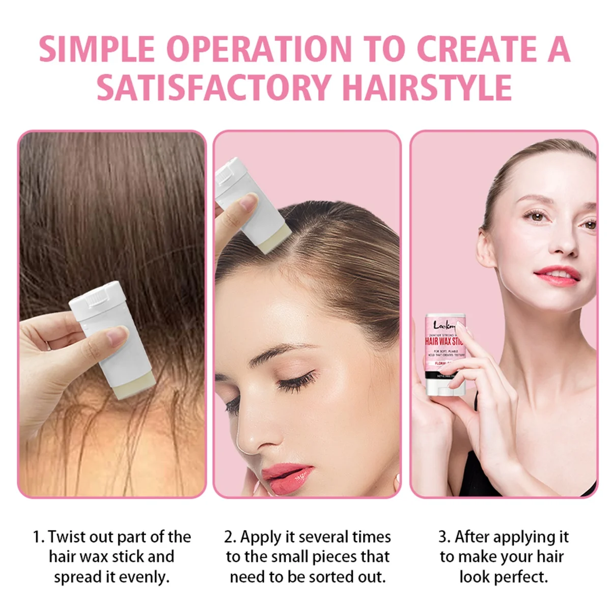 Professional Styling Wax for Women Anti-frizz Pomade Smoothing Broken Back Hair Mud Messy Hairs Control Wax Rod for Natural Wigs