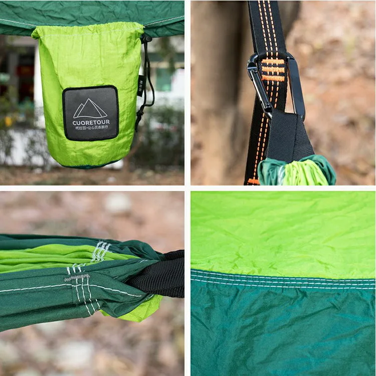 300*200cm Double size super light weight Portable Nylon Camping Hammock for outdoor Sleeping leisure