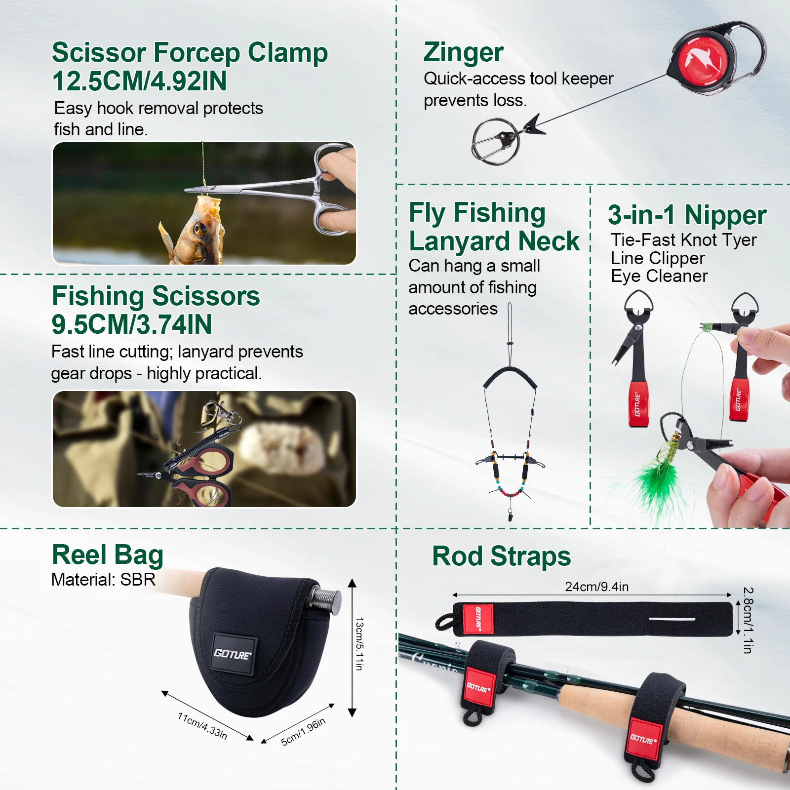 Goture Fly Fishing Rod and Reel Combo with Fly Rod & Gear Case, 9FT 4-Piece Fly Rod, Pre-Spooled Reel, Fly Line, Flies, Tool