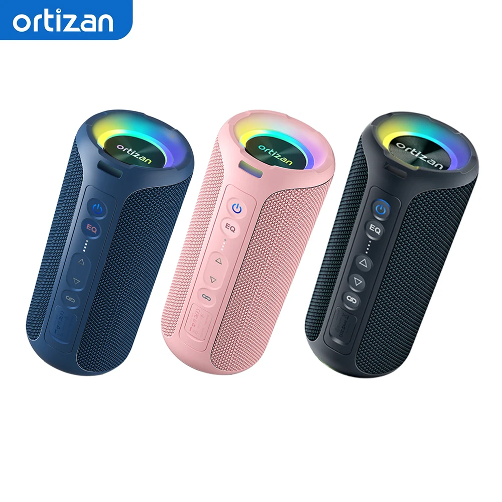 Ortizan Bluetooth Speakers 40W TWS Portable Speaker with Stereo Sound Bass, Bluetooth 5.3 Wireless USB Type C Outdoor, 6600mAh Battery