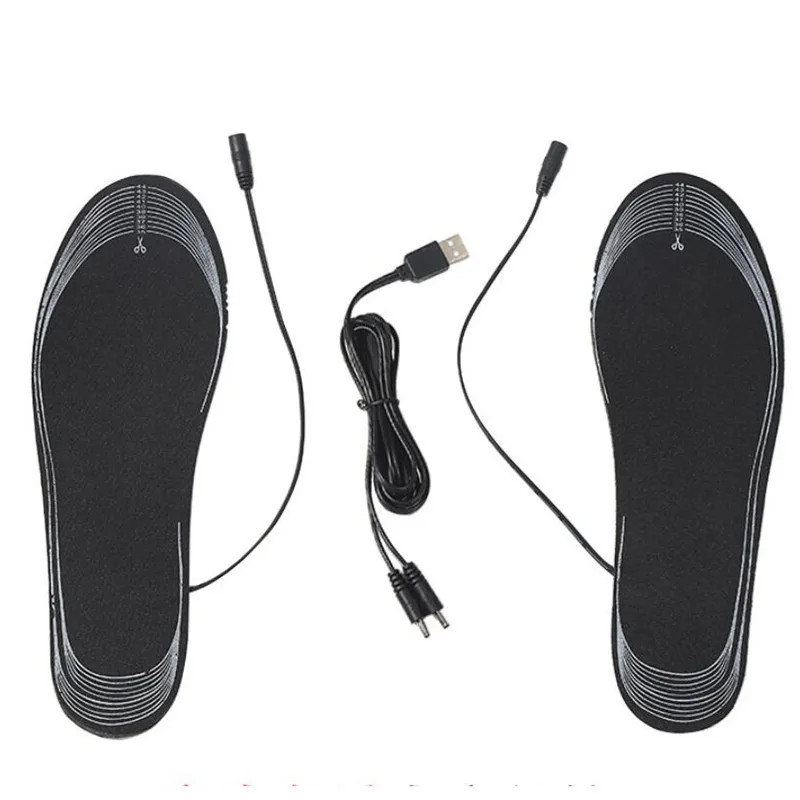 USB Heated Shoe Insoles for Feet Warm Sock Pad Mat Electrically Heating Insoles Washable Warm Thermal Insoles man women