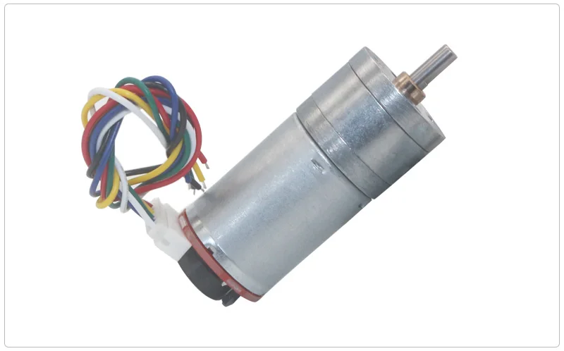 JGA25-370 Dc Vertraging Motor Met Encoder Snelheid Meten Code Disc Sterke Moment 6V 12V 24V