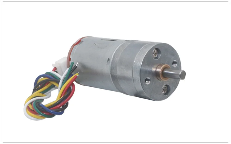 JGA25-370 Dc Vertraging Motor Met Encoder Snelheid Meten Code Disc Sterke Moment 6V 12V 24V