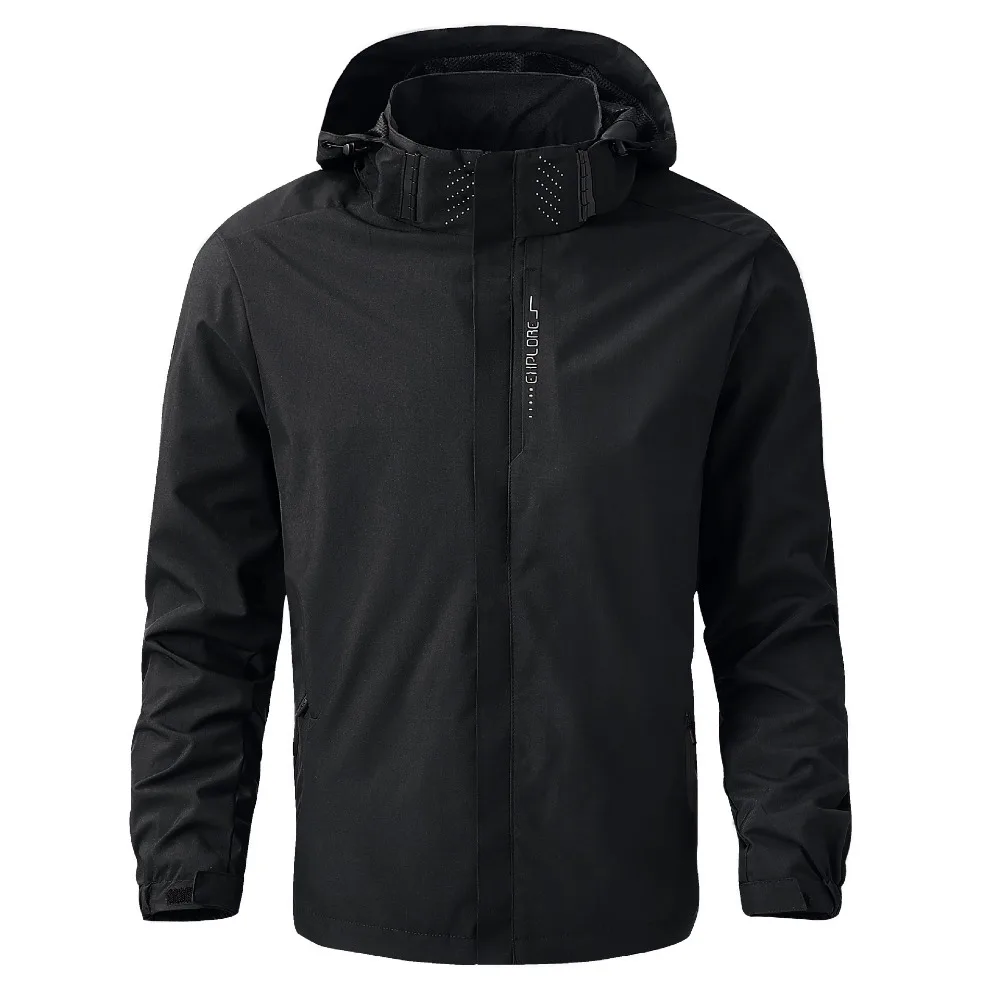 Men's Outdoor Waterproof Raincoat Lightweight Cycling Coat with Hood Streetwear Hiking Windproof Jacket Climbing Outdoor Jackets