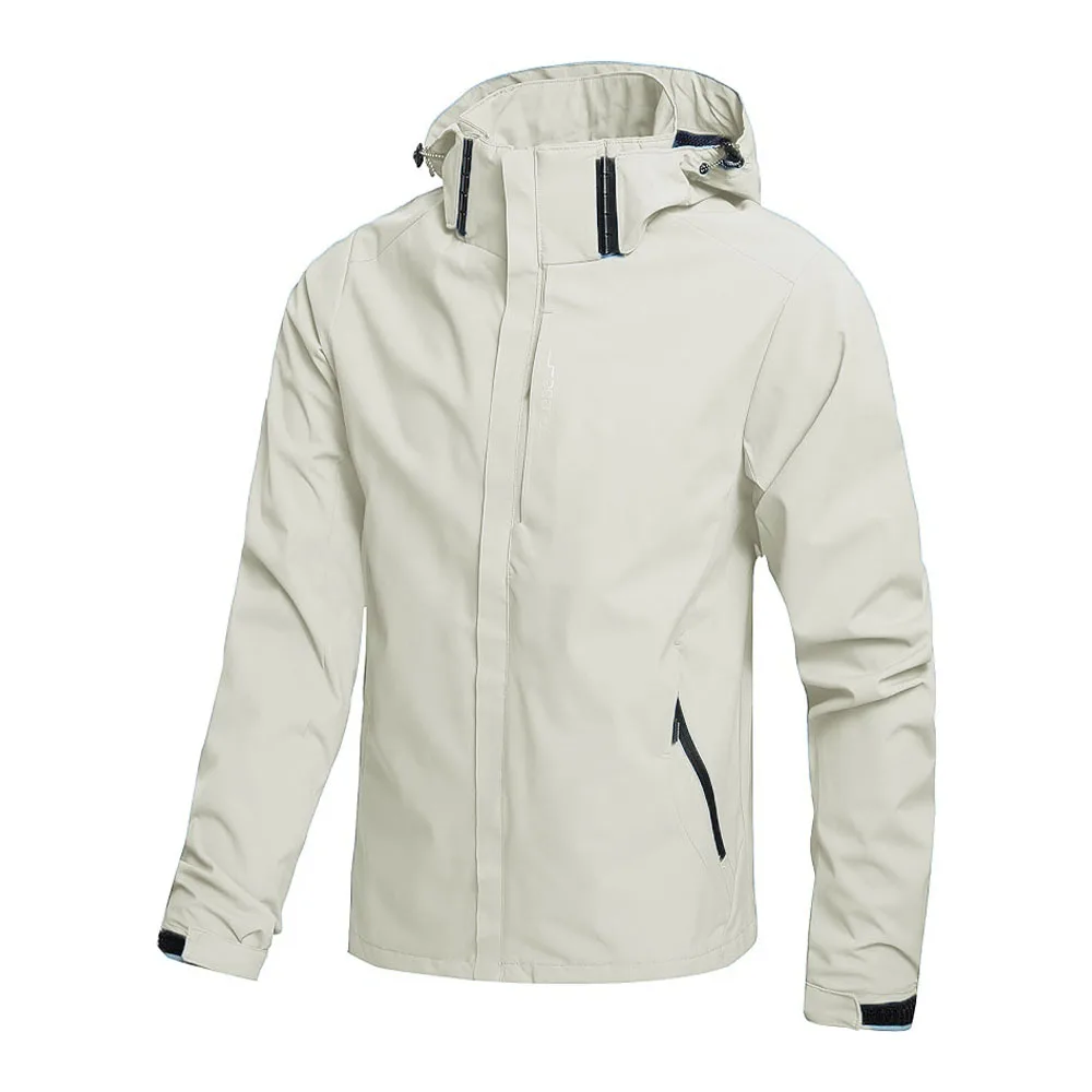 Men's Outdoor Waterproof Raincoat Lightweight Cycling Coat with Hood Streetwear Hiking Windproof Jacket Climbing Outdoor Jackets