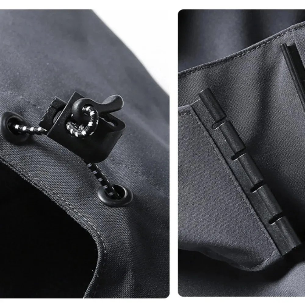 Men's Outdoor Waterproof Raincoat Lightweight Cycling Coat with Hood Streetwear Hiking Windproof Jacket Climbing Outdoor Jackets