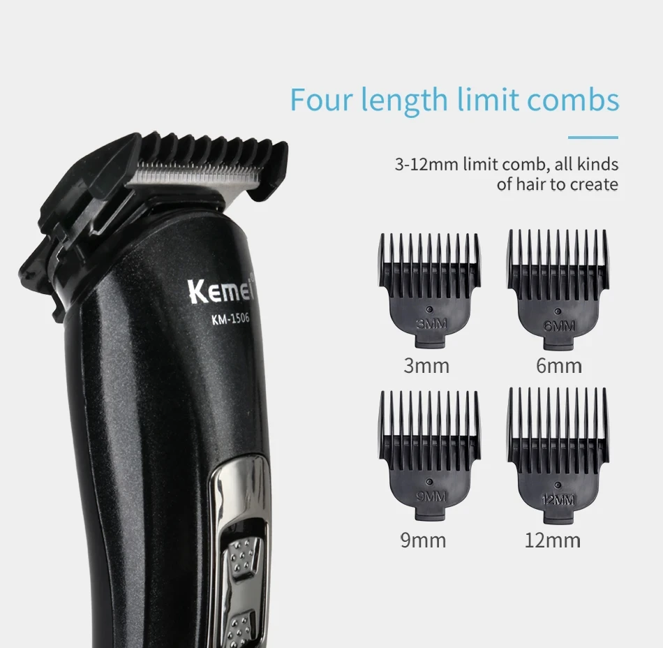 Kemei KM-1506 3 in 1 Electric Shaver USB Charging Hair Trimmer Electric Rechargeable Nose Professional Shaving Machine