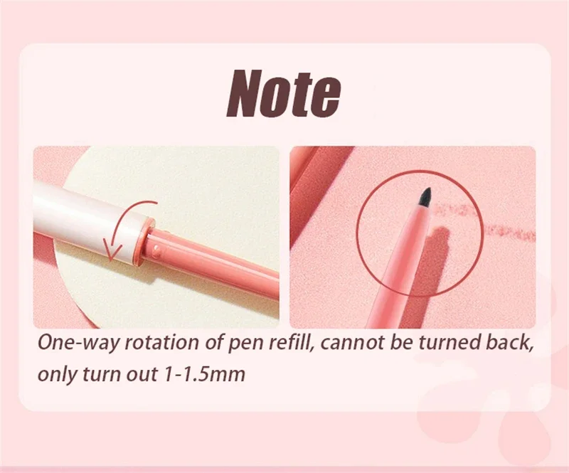 1pcs Beauty Eyeliner Pencil Eyeliner Gel Pen Waterproof Long Lasting Silkworm Pen Black Brown Eyeliner for Beginners Eye Makeup
