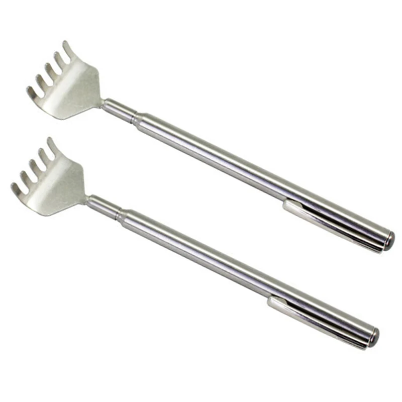 Adjustable Retractable Back Scraper Steel Anti-itch Claw Massager Scratching Rake For Elderly Back Massage 16cm-51cm