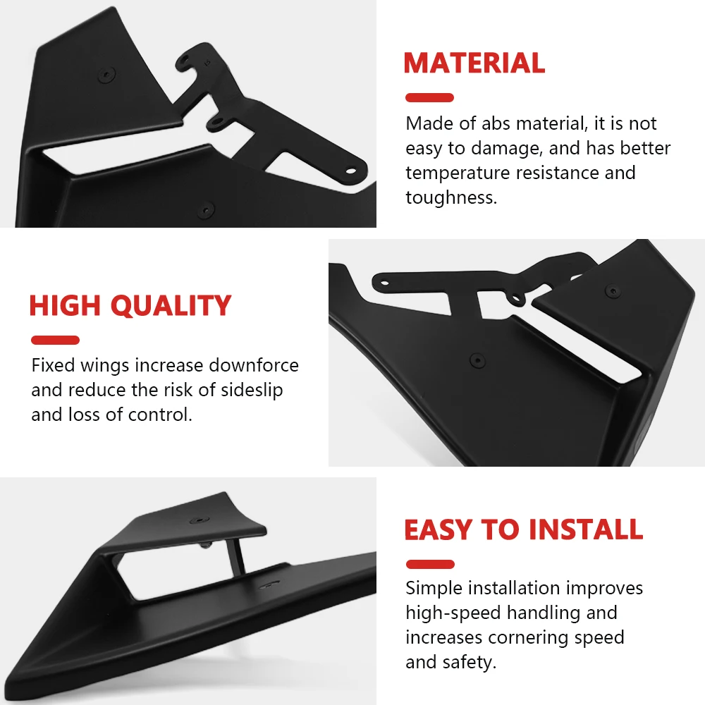 New Motorcycle Front Fairing Winglet Aerodynamic Wing Spoiler Winglet Fairing For GSX-R1000 2017-2025 GSX R1000R 2017-2021