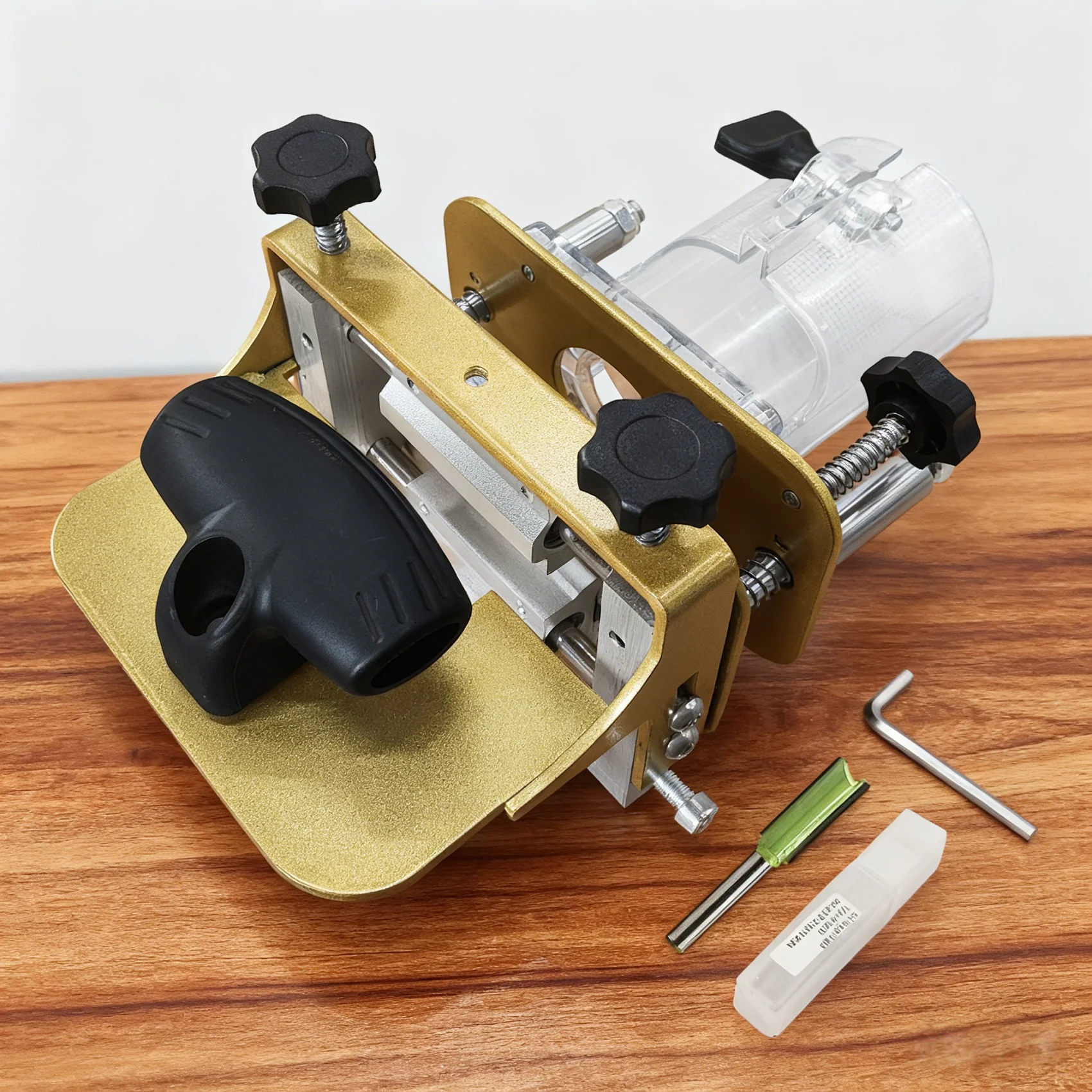 2‑in‑1 Invisible Fastener Slotting Jig Adjustable Woodworking Trimmer Bracket Mortising Groove Locator for Concealed Connectors