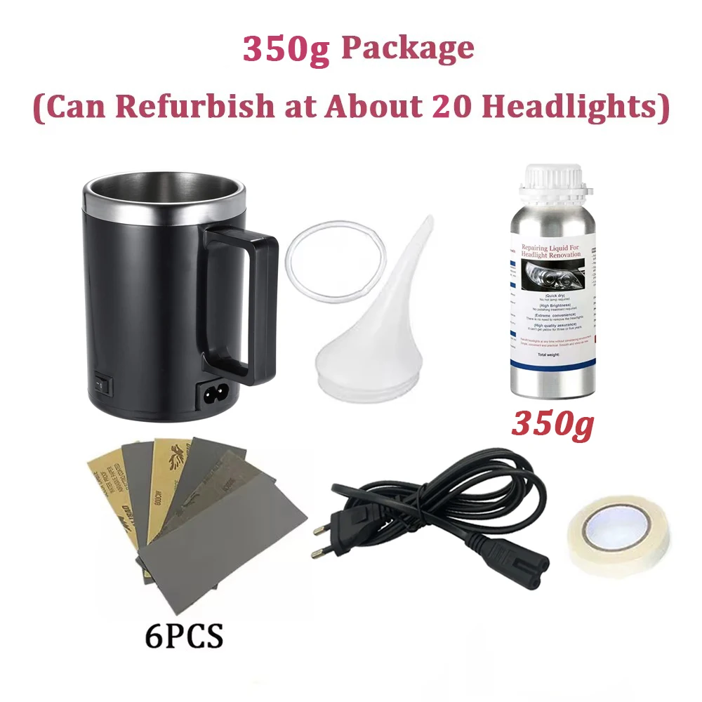 Car Headlight Chemical Polishing Kit Headlights Liquid Polymer Repair Fluid Scratch Remover Car Headlight Polish Restoration Kit