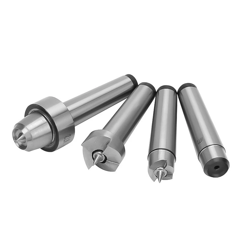 Woodworking Top Pin 4Pcs MT1 MT2 Wood Lathe Turning Tool Spur Live Center Set Taper For Woodwork Bored Tailstock Milling Machine