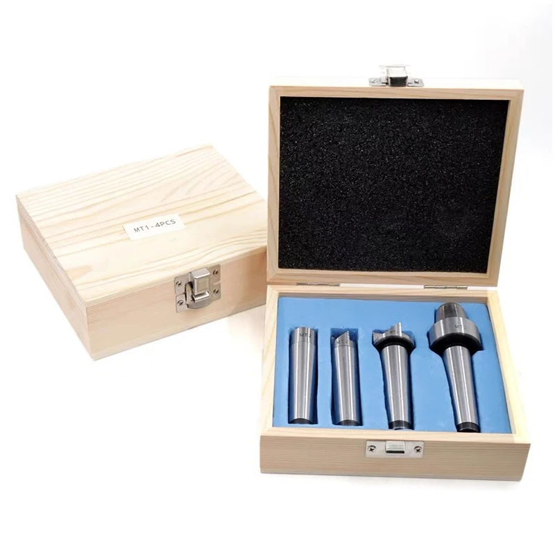 Woodworking Top Pin 4Pcs MT1 MT2 Wood Lathe Turning Tool Spur Live Center Set Taper For Woodwork Bored Tailstock Milling Machine