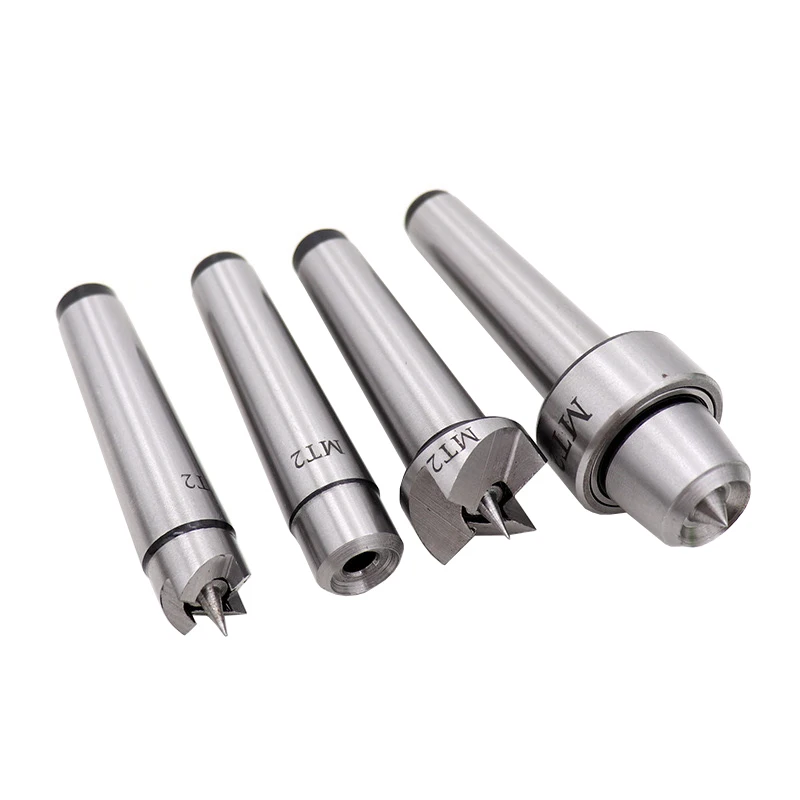 Woodworking Top Pin 4Pcs MT1 MT2 Wood Lathe Turning Tool Spur Live Center Set Taper For Woodwork Bored Tailstock Milling Machine