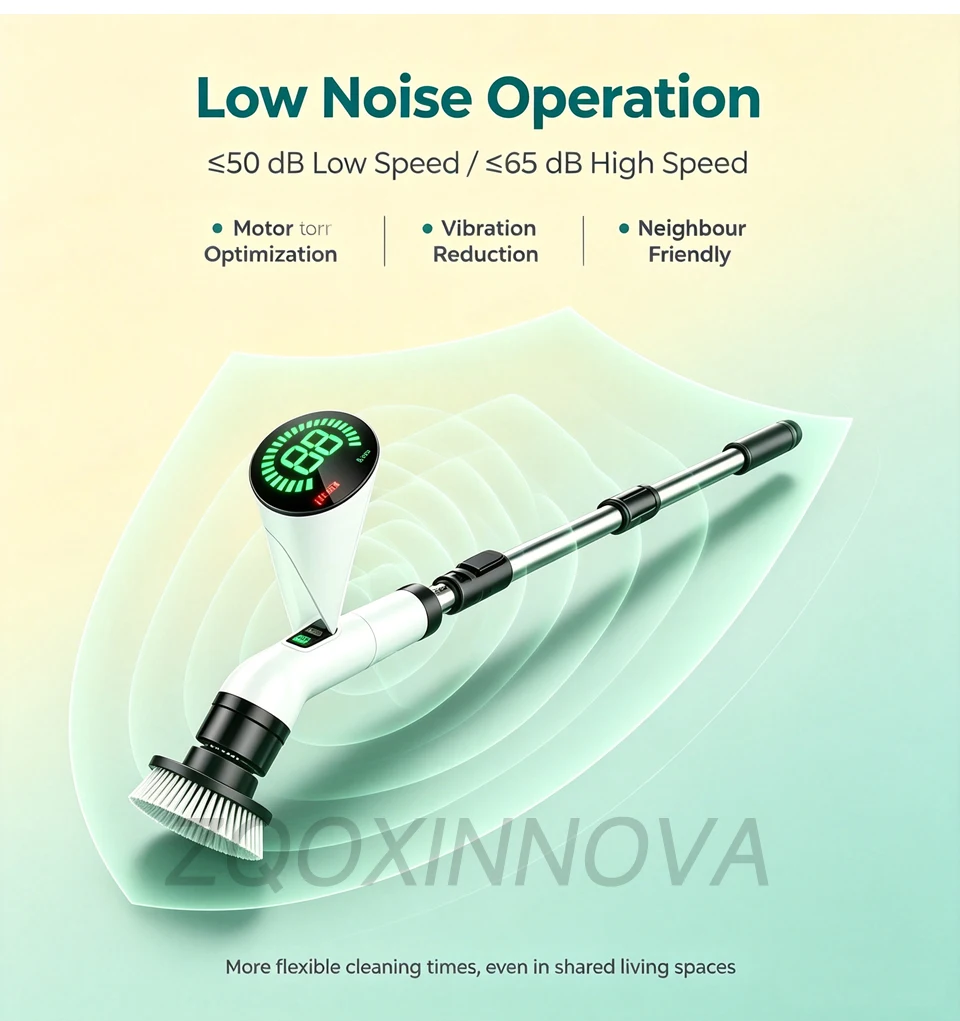 Electric Spin Scrubber, Bathroom Cordless Cleaning Brush Power Scrubber with Replaceable Brush Heads, Electric Cleaning Brush