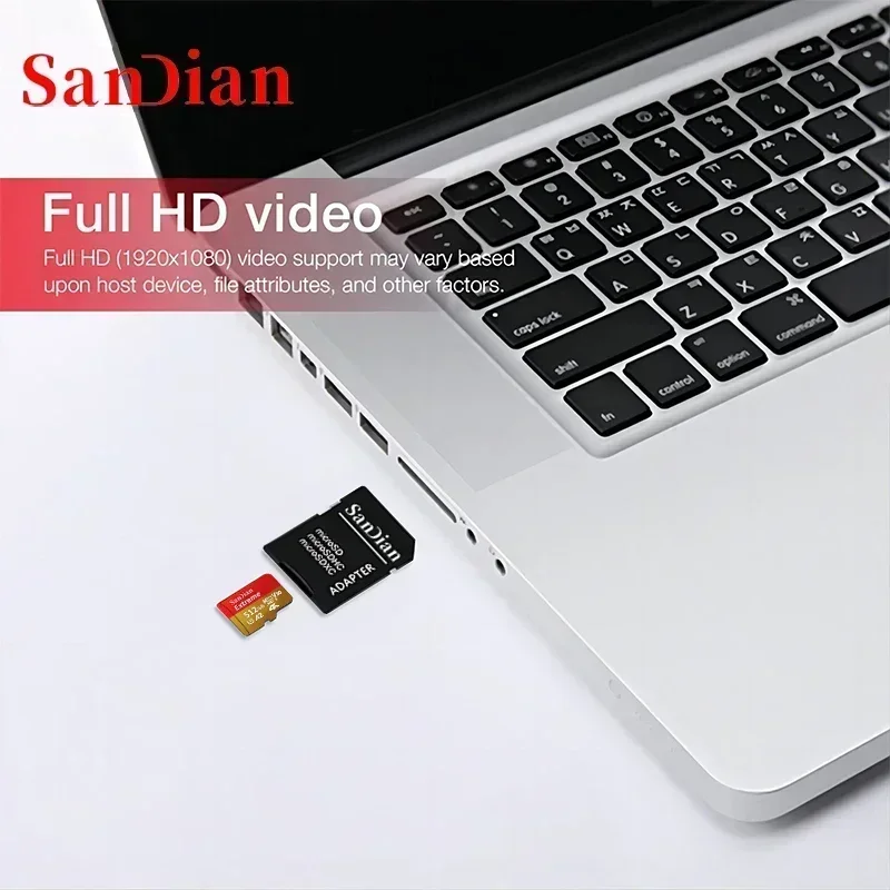 Class 10 Memory SD Cards USB Adapter SD Memory Cards 512GB 256GB High Speed Micro TF/SD Card For Mobile Phone/Laptop