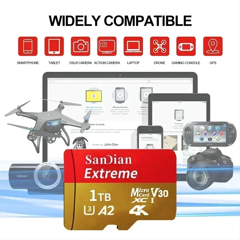Class 10 Memory SD Cards USB Adapter SD Memory Cards 512GB 256GB High Speed Micro TF/SD Card For Mobile Phone/Laptop
