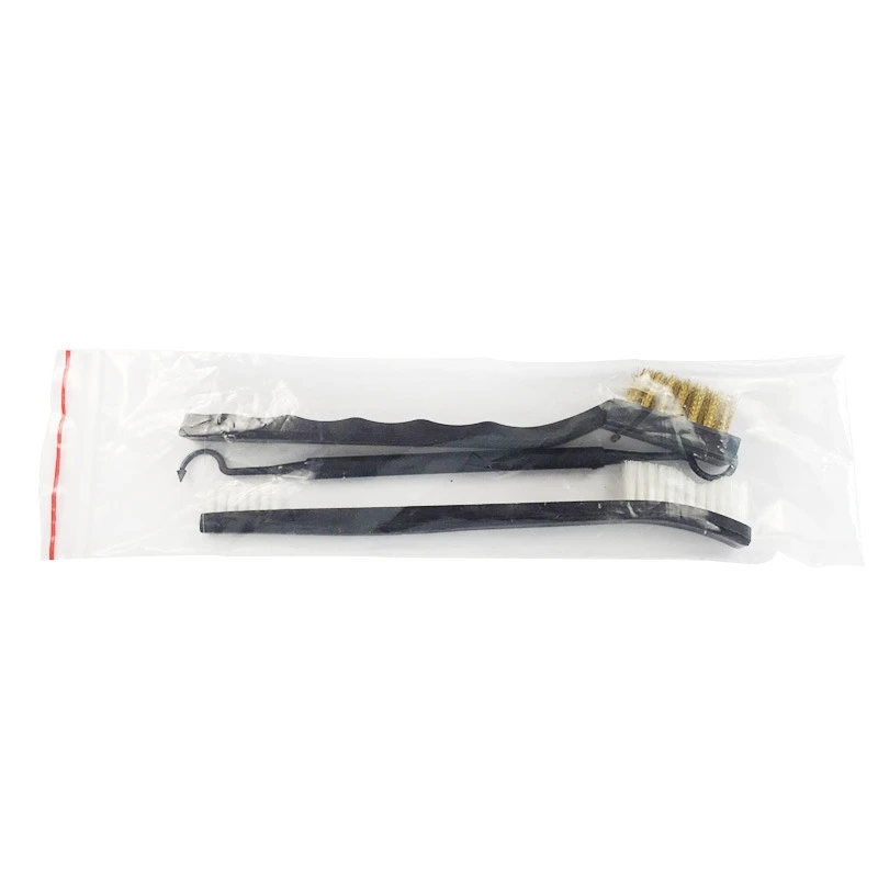 Double-end 3 pcs Mini Wire Brush Set Stainless Steel Brass Nylon Cleaning Polishing Detail Metal Rust Brush Cleaning Tool