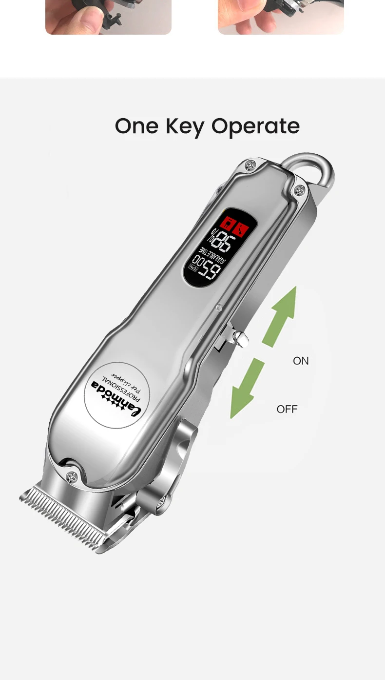 Professional Dog Hair Clippers Full Metal Rechargeable Pet Trimmer Cat Shaver Cutting Machine Puppy Grooming Haircut Low Noice