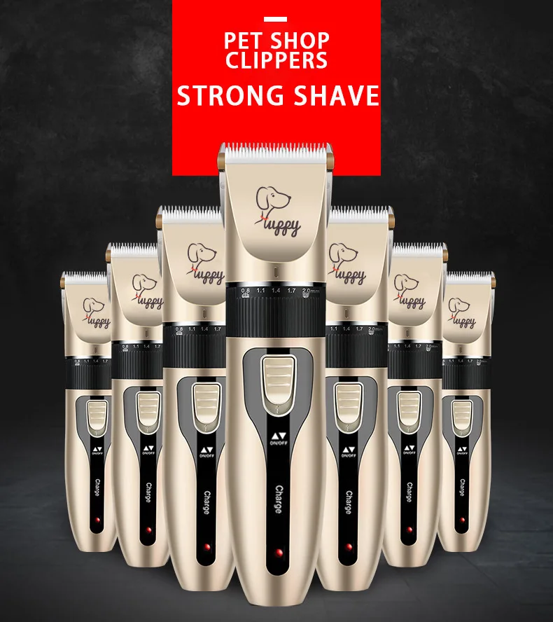 Electric Pet Clipper Grooming Kit for Dogs Reachageable Trimmer Haircut Cat Hair Cutting Remover Quiet Nail Grinder Machine Set