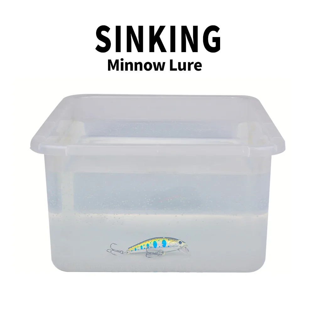 Mini Sinking Minnow Wobblers Fishing Lures 5.6cm 6.8g Trout Artificial Plastic Hard Bait Jerkbait Crankbait Bass Fishing Tackle