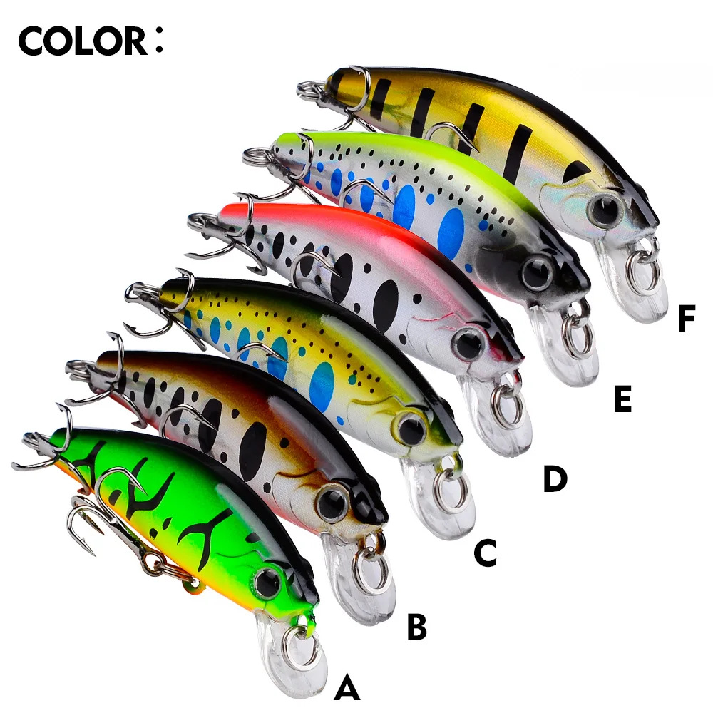 Mini Sinking Minnow Wobblers Fishing Lures 5.6cm 6.8g Trout Artificial Plastic Hard Bait Jerkbait Crankbait Bass Fishing Tackle