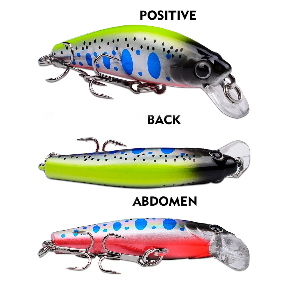 Mini Sinking Minnow Wobblers Fishing Lures 5.6cm 6.8g Trout Artificial Plastic Hard Bait Jerkbait Crankbait Bass Fishing Tackle