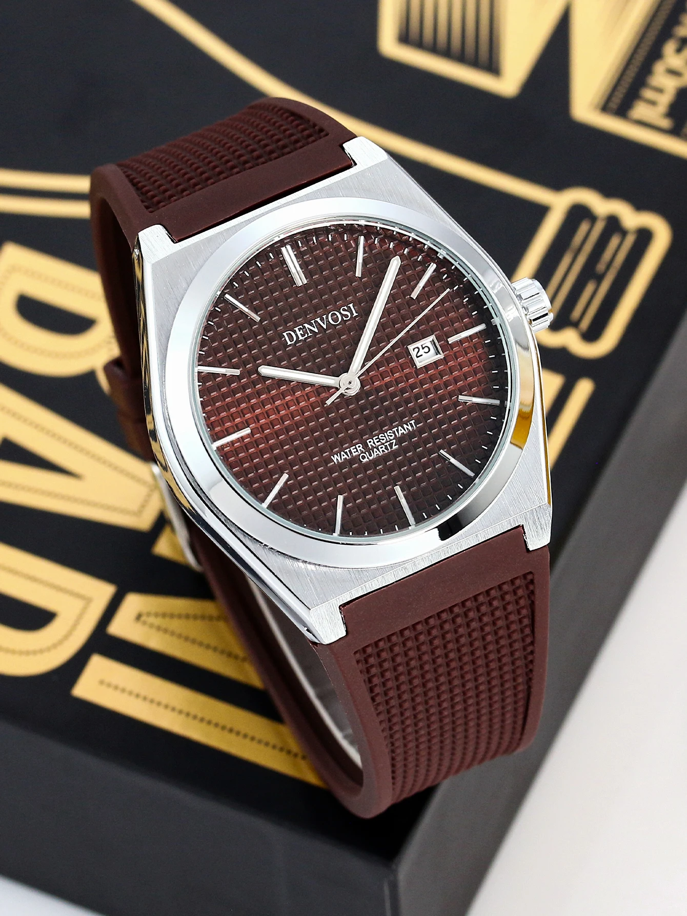 New Fasion Casual Quartz Watch Waterproof Male Clock Luminous Stainless Steel Square Quartz Men Watch