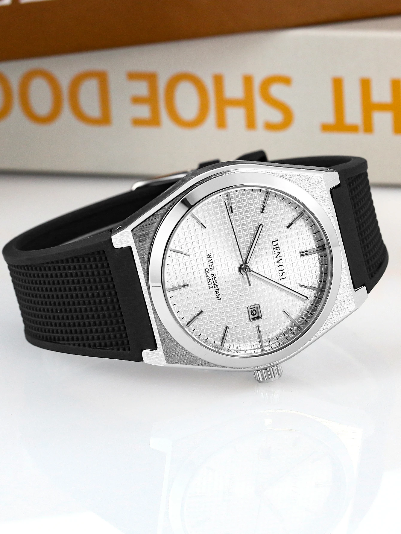 New Fasion Casual Quartz Watch Waterproof Male Clock Luminous Stainless Steel Square Quartz Men Watch