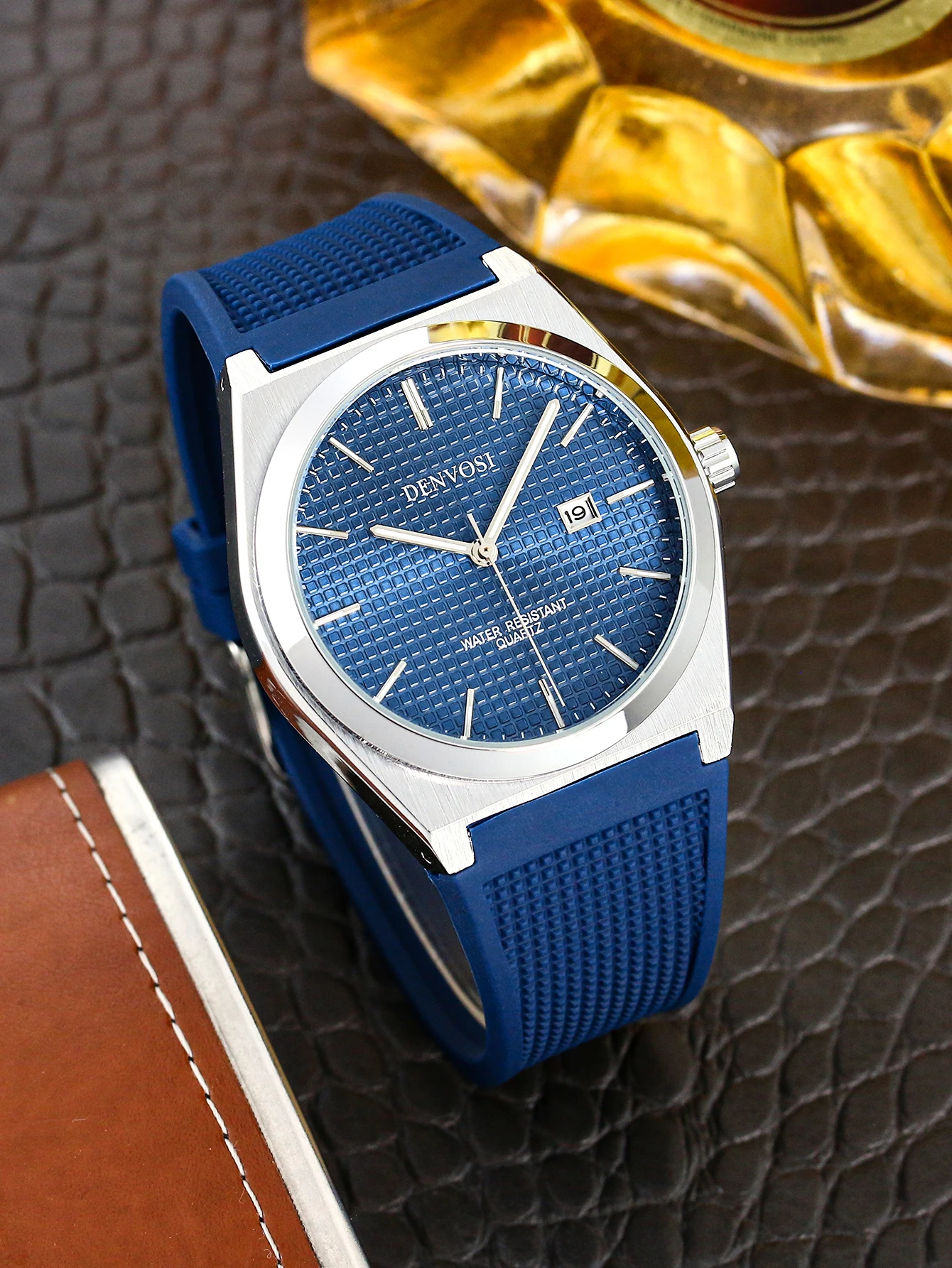 New Fasion Casual Quartz Watch Waterproof Male Clock Luminous Stainless Steel Square Quartz Men Watch