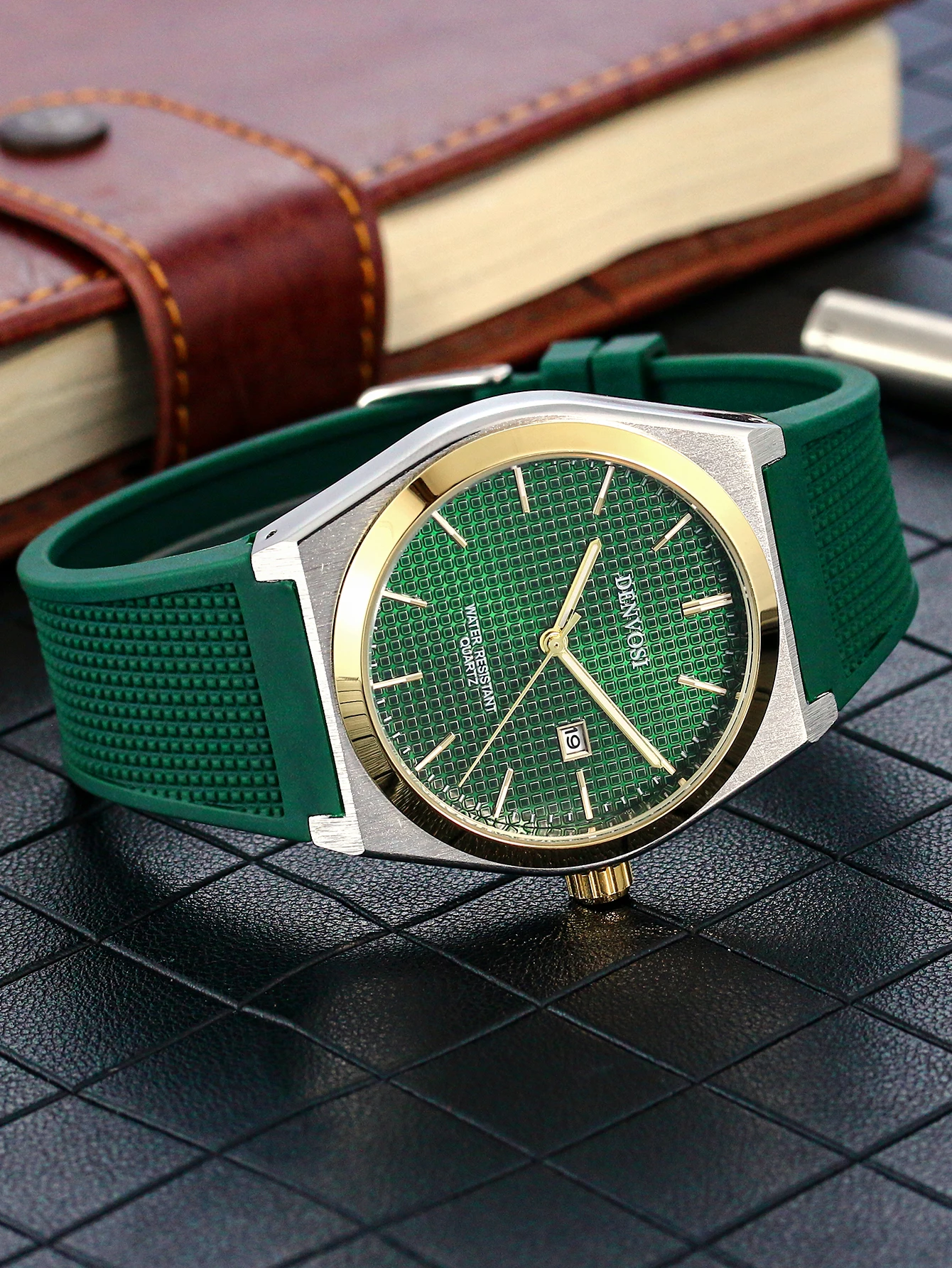 New Fasion Casual Quartz Watch Waterproof Male Clock Luminous Stainless Steel Square Quartz Men Watch