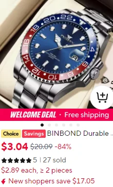 BINBOND Luxury Quartz Wristwatches Luminous Waterproof Auto Date Men's Watch Business Sport Fashion Casual Reloj Leather Clock