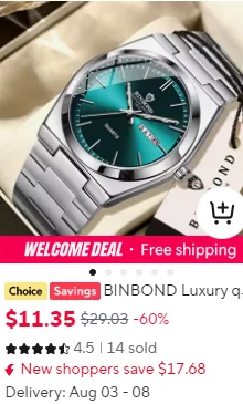 BINBOND Luxury Quartz Wristwatches Luminous Waterproof Auto Date Men's Watch Business Sport Fashion Casual Reloj Leather Clock