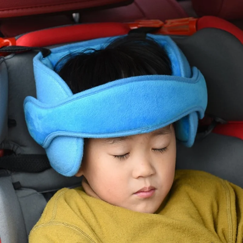 Baby Head Support Belt for Car Seat Headrest Neck Protection Soft Cotton Adjustable Child Safety Seat Accessories