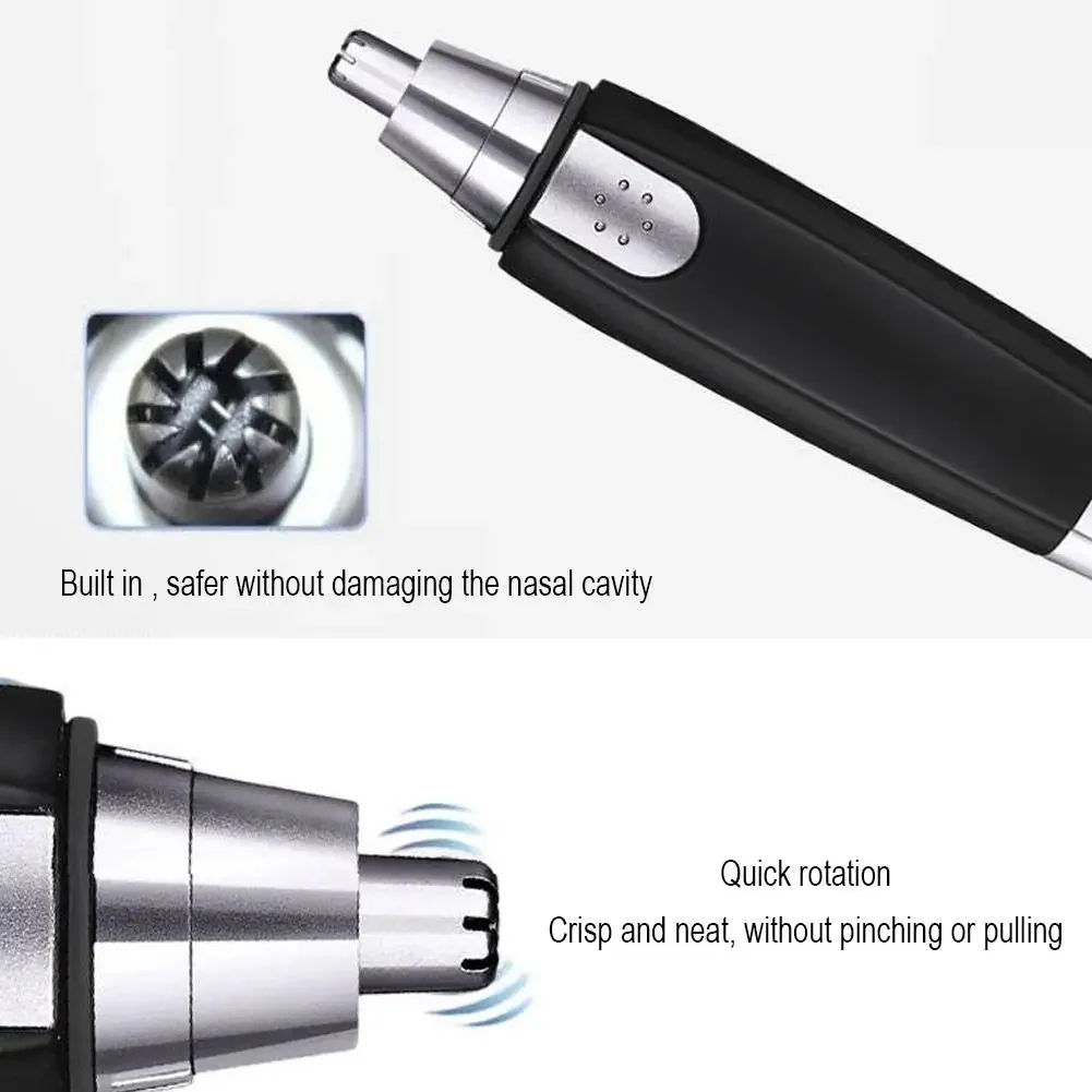 Nose Ear Eyebrow Trimmer Painless Facial Hair Shaver Grooming Kit for Men Women Cordless Battery Powered 