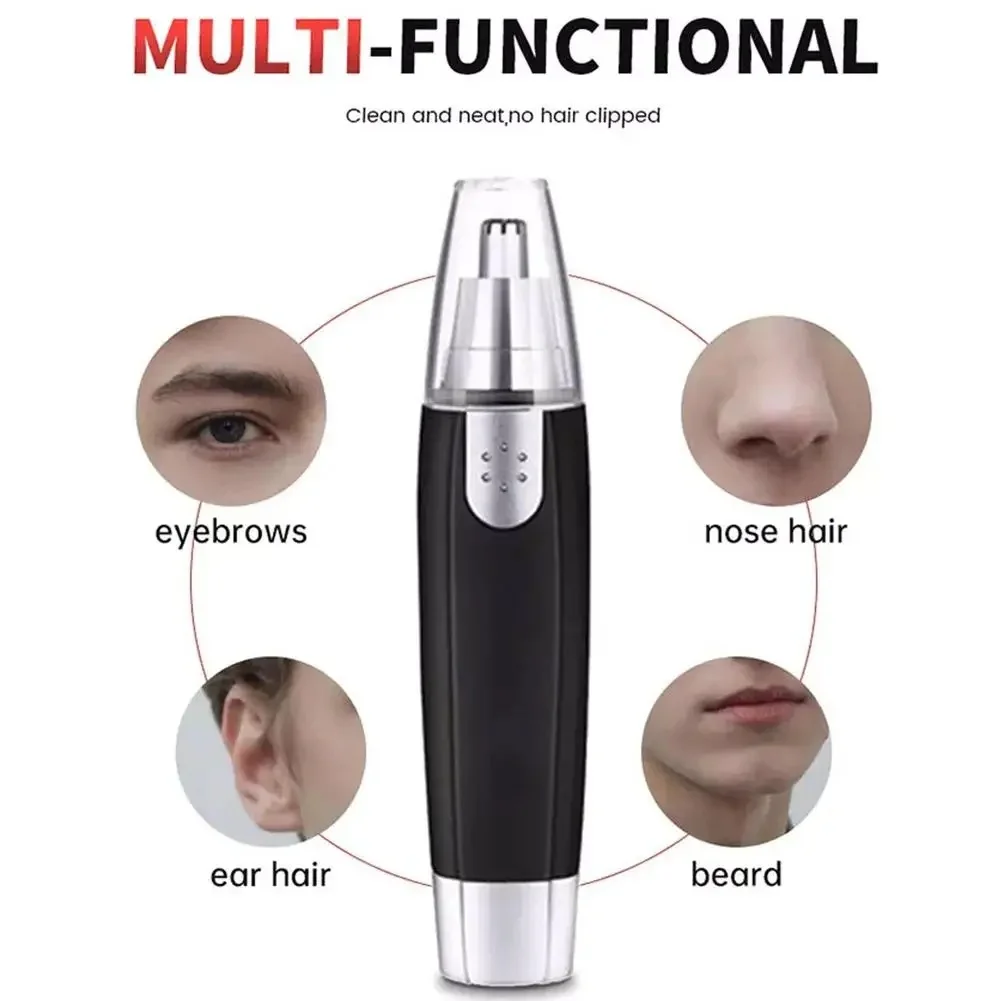 Nose Ear Eyebrow Trimmer Painless Facial Hair Shaver Grooming Kit for Men Women Cordless Battery Powered 