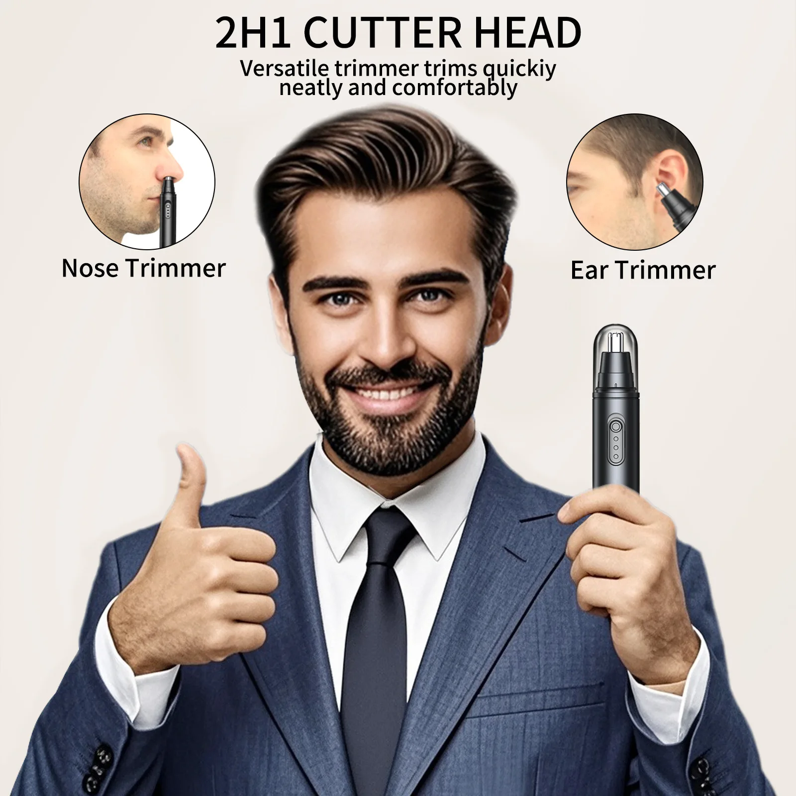 Mini Pocket Nose Hair Trimmer Painless Clipper Nose Ears Hair Eyebrow Waterproof Portable Trimmer For Men Women