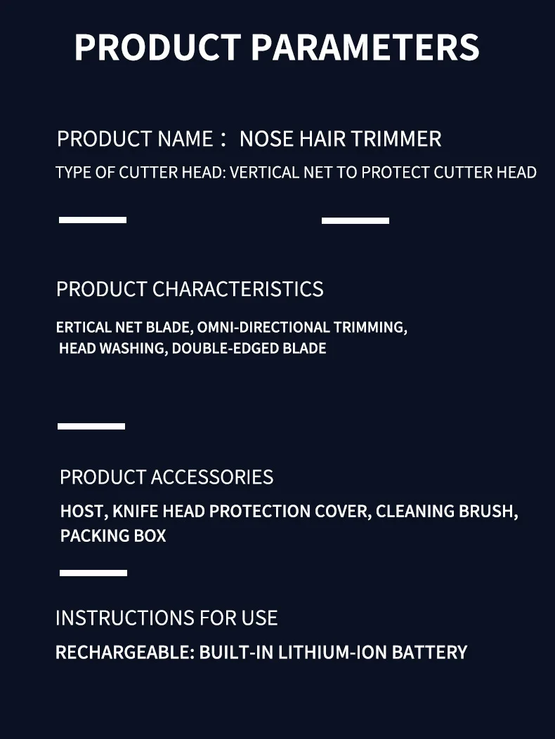 Mini Pocket Nose Hair Trimmer Painless Clipper Nose Ears Hair Eyebrow Waterproof Portable Trimmer For Men Women