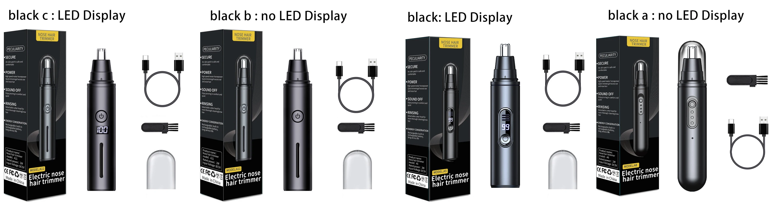 Mini Pocket Nose Hair Trimmer Painless Clipper Nose Ears Hair Eyebrow Waterproof Portable Trimmer For Men Women