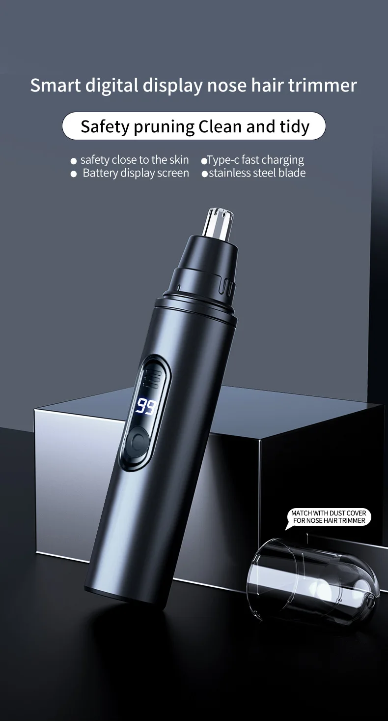 Mini Pocket Nose Hair Trimmer Painless Clipper Nose Ears Hair Eyebrow Waterproof Portable Trimmer For Men Women