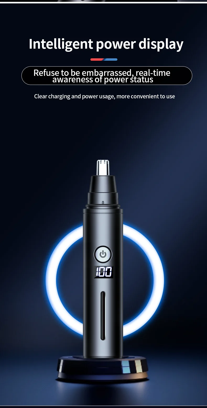 Mini Pocket Nose Hair Trimmer Painless Clipper Nose Ears Hair Eyebrow Waterproof Portable Trimmer For Men Women