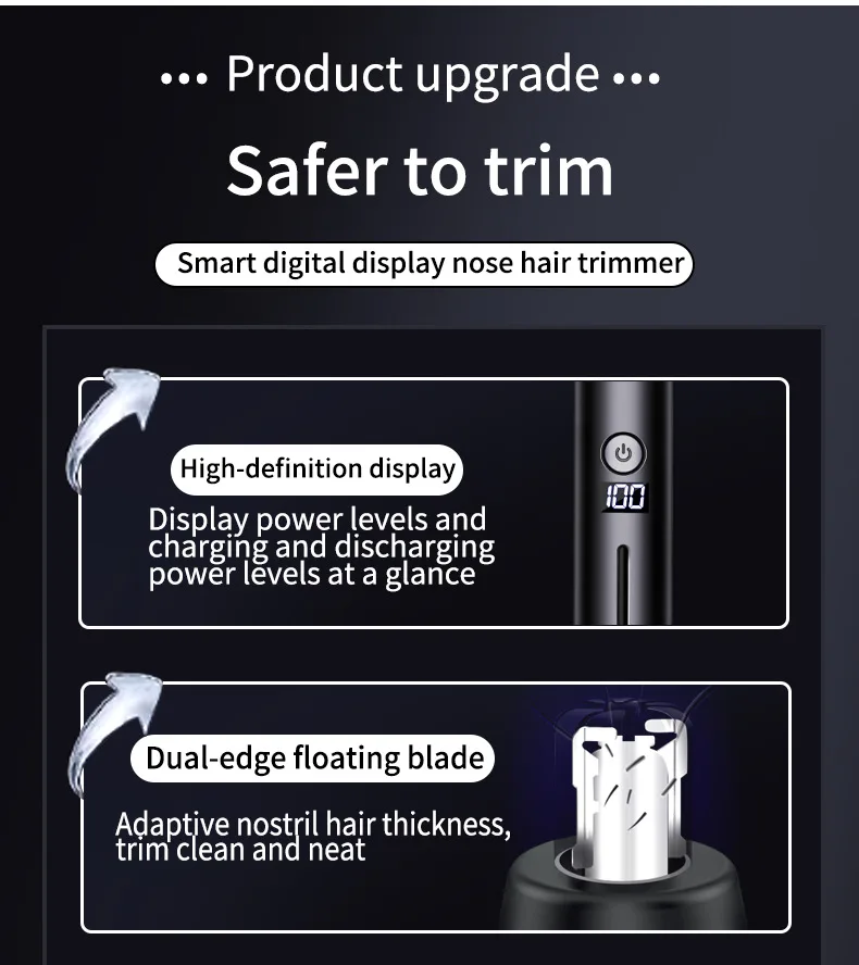 Mini Pocket Nose Hair Trimmer Painless Clipper Nose Ears Hair Eyebrow Waterproof Portable Trimmer For Men Women