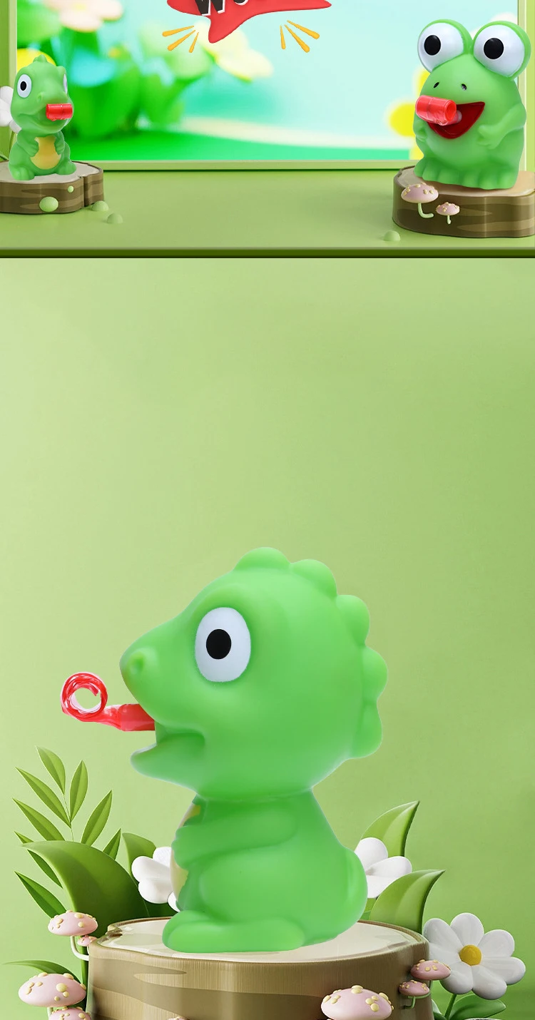 Pinch Frog Dinosaur Sticking Tongue Out Relieve Stress Toy Funny Children Creative Decompression Fidget Toy Christmas Party Gift