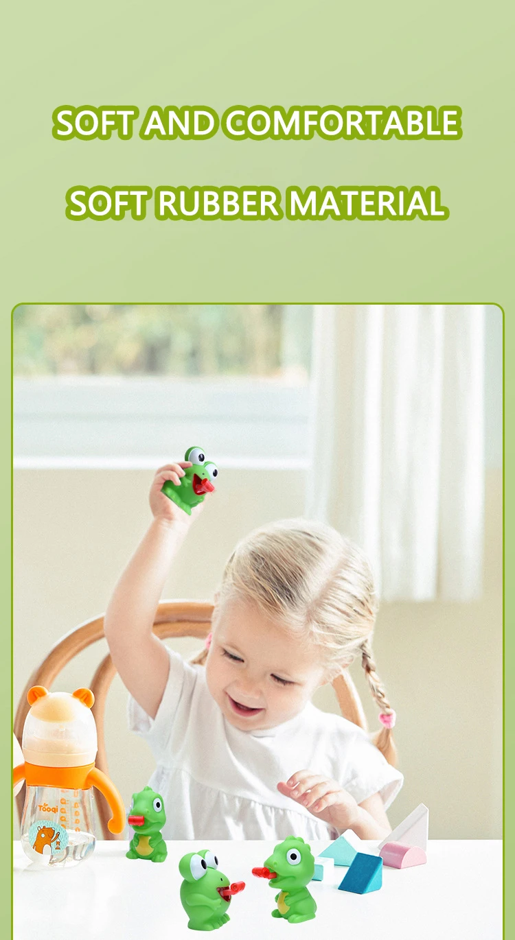 Pinch Frog Dinosaur Sticking Tongue Out Relieve Stress Toy Funny Children Creative Decompression Fidget Toy Christmas Party Gift