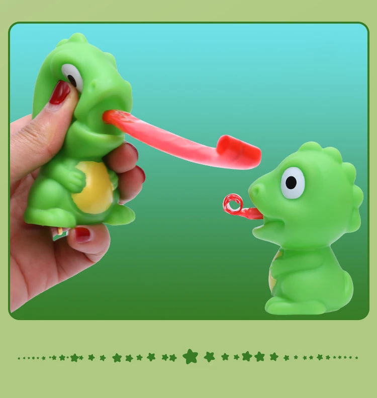 Pinch Frog Dinosaur Sticking Tongue Out Relieve Stress Toy Funny Children Creative Decompression Fidget Toy Christmas Party Gift